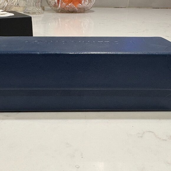 Louis Vuitton Navy Blue Leather Box Sunglasses Case Napa Exterior Suede Interior - Picture 6 of 6